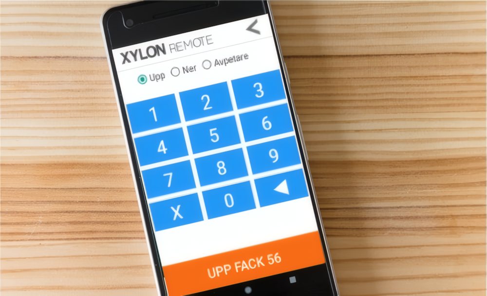 Xylon Remote-appen som körs på en telefon